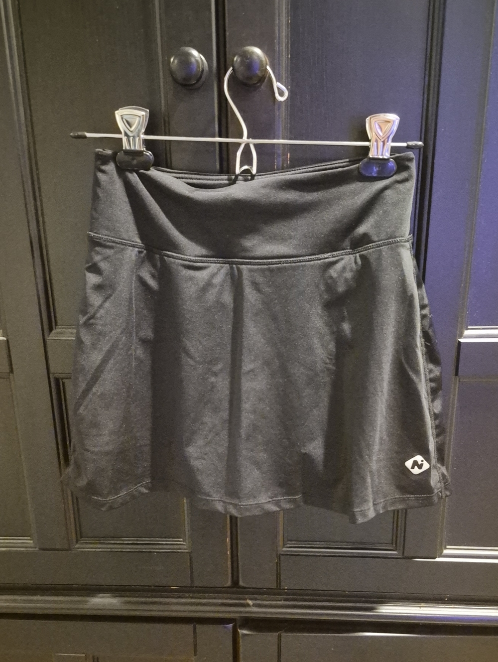 Black Women's Athletic Skort with Built-In Shorts
